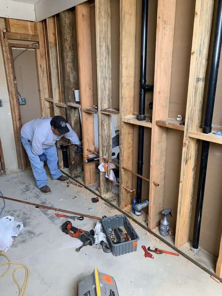 Commercial rough-in plumbing for Water Heater Replacement in Novato